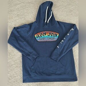 Ron Jon Surf Shop Hoodie lightweight drawstring size XXL Navy Blue #summer #surf